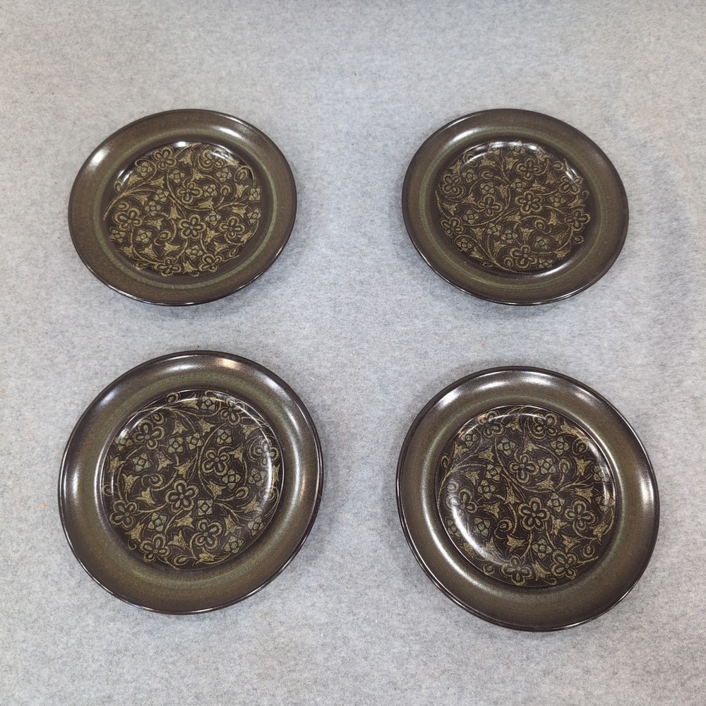 Franciscan Madeira Plates Set of 12 Dinner Salad Bread Butter Olive Green Brown - Picture 11 of 14